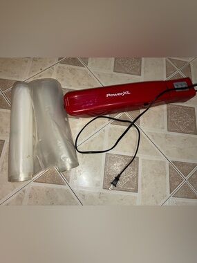 PowerXL Red Vacuum Sealer Machine Food Saver